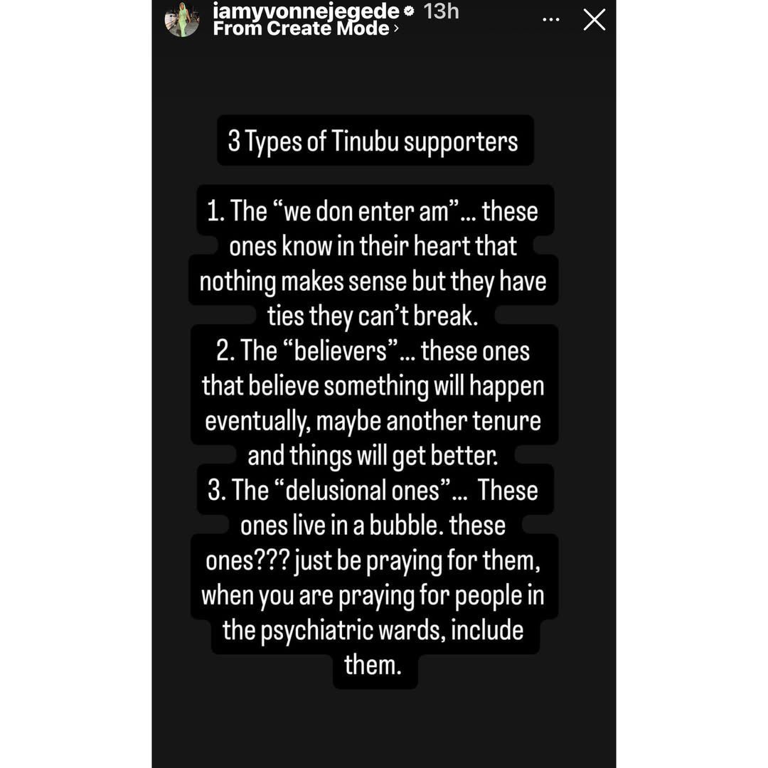 Purity_passion's tweet photo. Good morning my mutuals.
This is my stand on Tinubu supporters. What do you think? https://t.co/mBMQDbhMpX