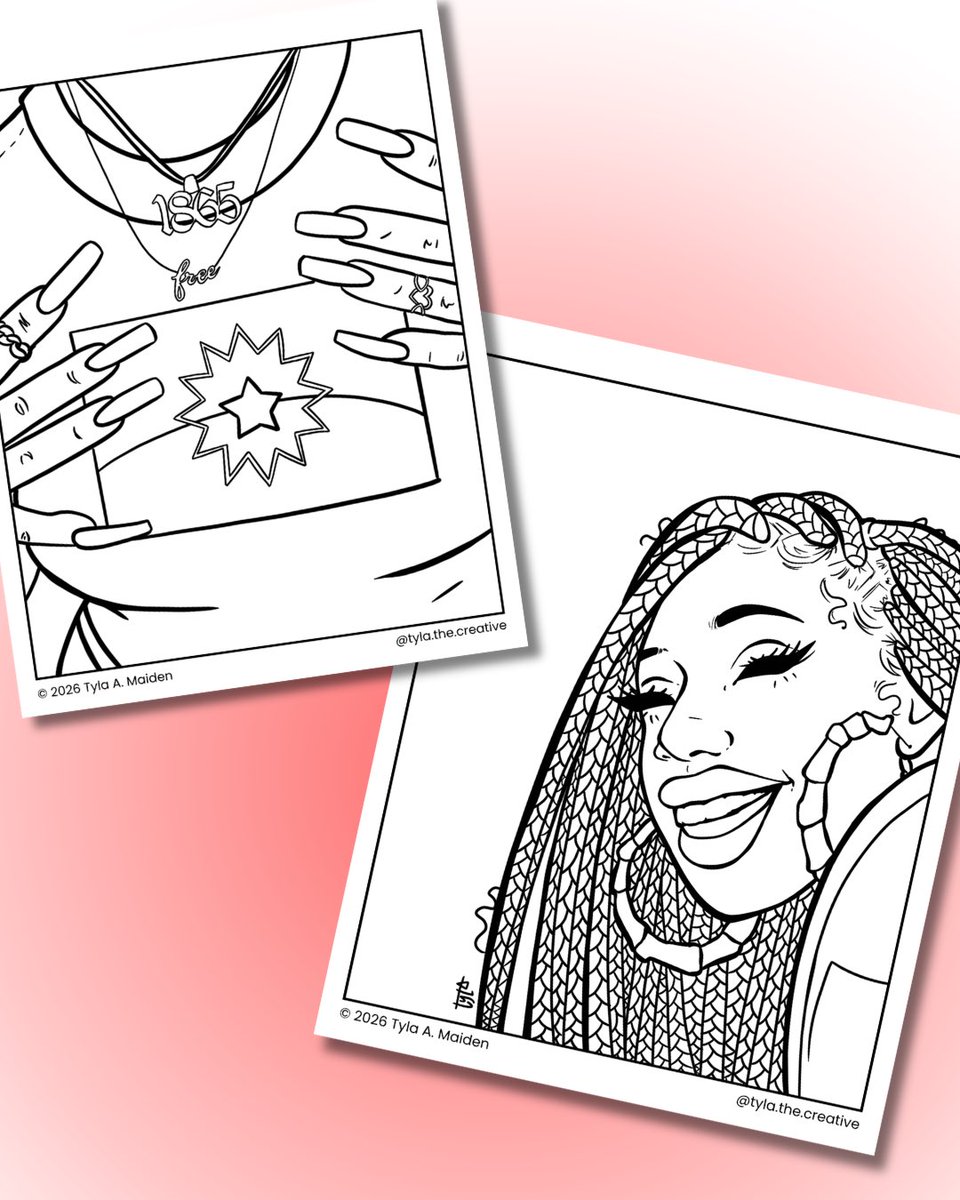 tylathecreative's tweet photo. to commemorate #juneteenth this year, i turned my two favorite illustrations into a special, limited-edition coloring page bundle of you can print at home or download to color digitally! โค๏ธ๐ค๐ ๐๏ธ
โจonly available this weekend!โจ link will be in this thread!
#coloringclub https://t.co/TEyM2ARWCx