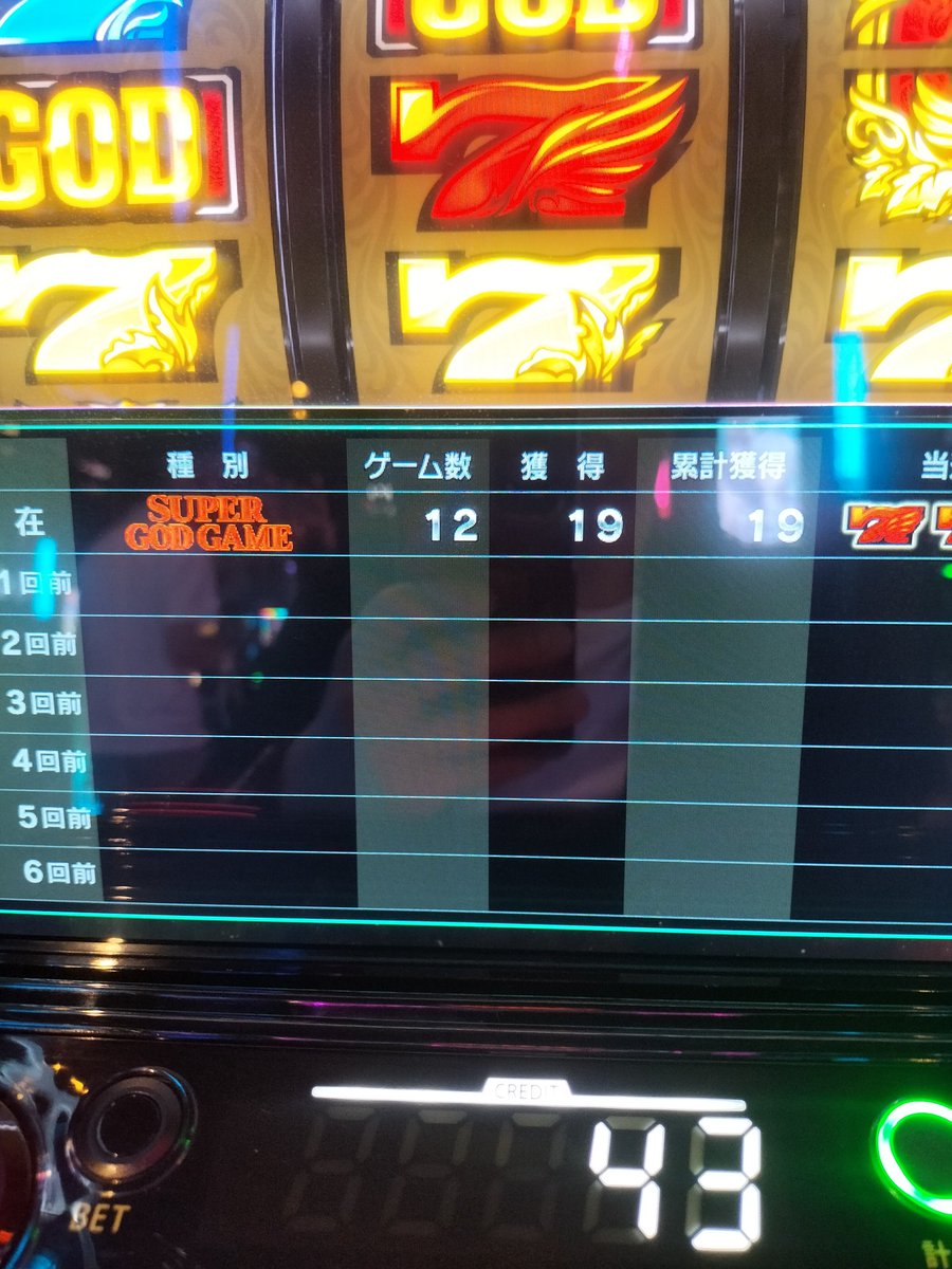 EssNqt's tweet photo. 朝一12回転で赤7引いた。
その後Jupiter流れて4000枚程出たけどなんか物足りなかったな。
#GOD https://t.co/8Cq0WZnWFo