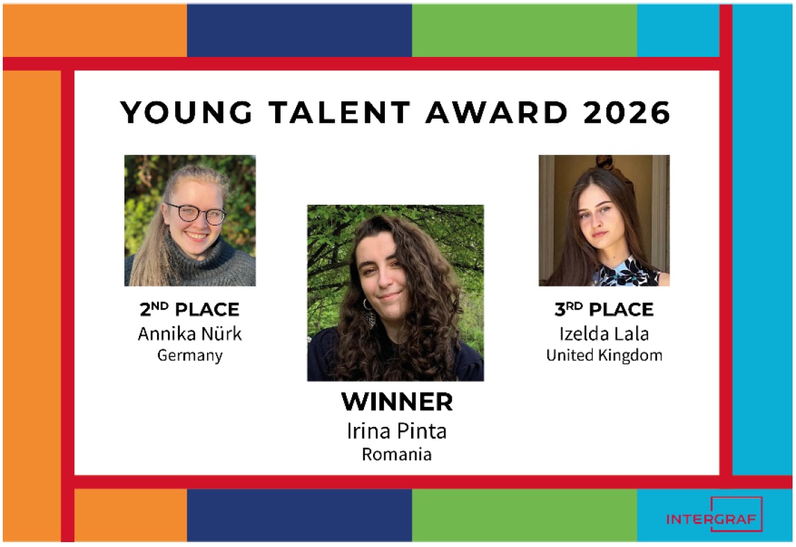 jacobpressideas's tweet photo. Irina Pinta wins the first prize at Intergraf Young Talent Award 2026 
https://t.co/b6qhKUZOvP
#printing #packaging #publishing #digitalprinting #pamex #printpack #flexo #labels @highlights @followers @Intergraf @IntergrafAISBL @Inter-Graf https://t.co/dHfHbJg8xo