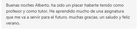 alberto_valbu's tweet photo. Ha sido un año complicado, pero estas palabras del delegado de mi clase de Anatomía de 1º de Bachillerato, de la que además he sido tutor, reconfortan bastante https://t.co/aZJ5YqtIOd