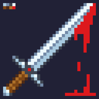 chroda's tweet photo. My thought process today was a bit of "barbarian sword" ⚔️🩸
#art25 of my #100DaysChallange to improve on #ドット絵 #pixelart with #aseprite https://t.co/uZFJOZeeqk