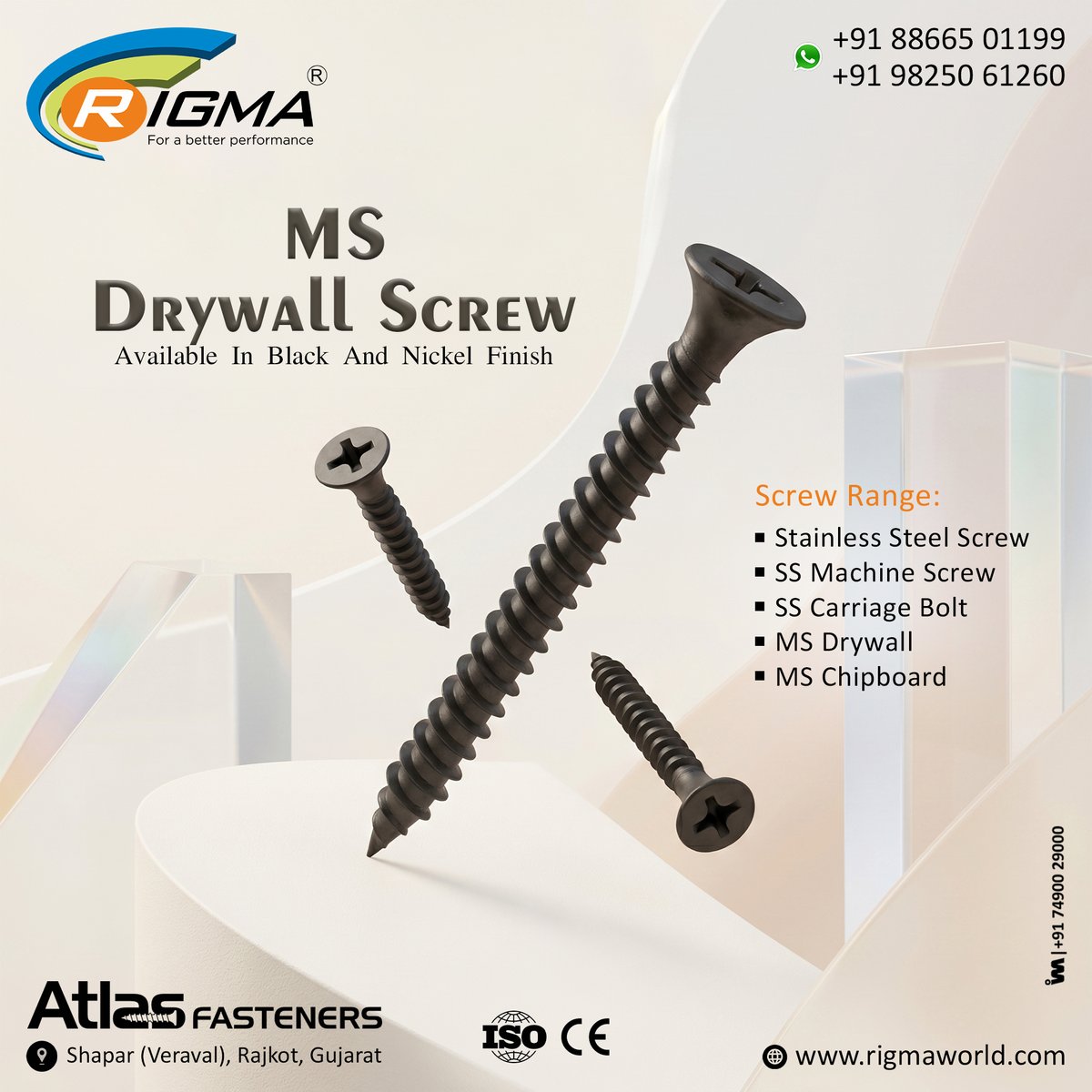 ibais_wooden's tweet photo. ATLAS FASTENERS (RAJKOT)
For enquiry via WhatsApp click:
https://t.co/IQYV2TlV7X
Mr. Sandip Patel - +91 8866 50 1199
Mr. Mohit Patel - +91 98250 61260
#screws #screwmanufacturer #msscrew #ssscrew #stainlessscrew #ssmachinescrew #sscarriagebolt #msdrywallscrew
.
@ibais_wooden https://t.co/cNUxGsTFzh