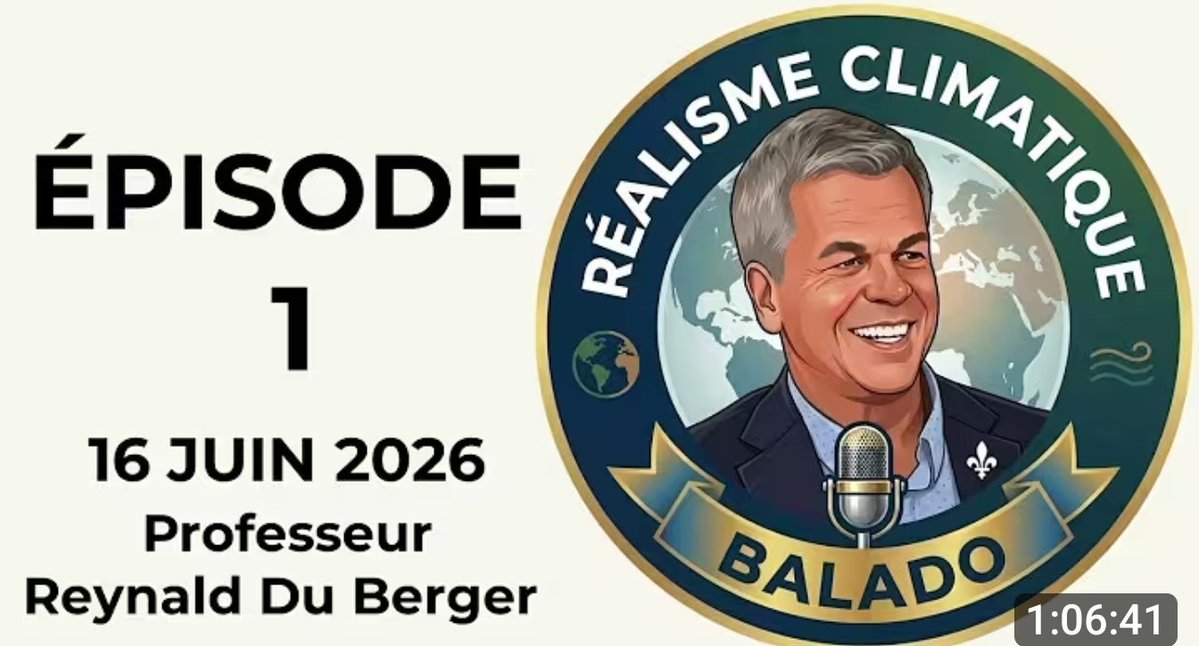 FrancisTaquin1's tweet photo. "  Invité du balado d’aujourd’hui : Pr Reynald Du Berger, professeur fondateur de l’Université du Québec à Chicoutimi (UQÀC), titulaire de géophysique jusqu’en 2000. Sismologue, il a développé une expertise en géophysique de l’environnement et en hydrogéologie. Depuis sa retraite, il s’intéresse principalement à la question des changements climatiques. "

https://t.co/zK4QT4qF3q