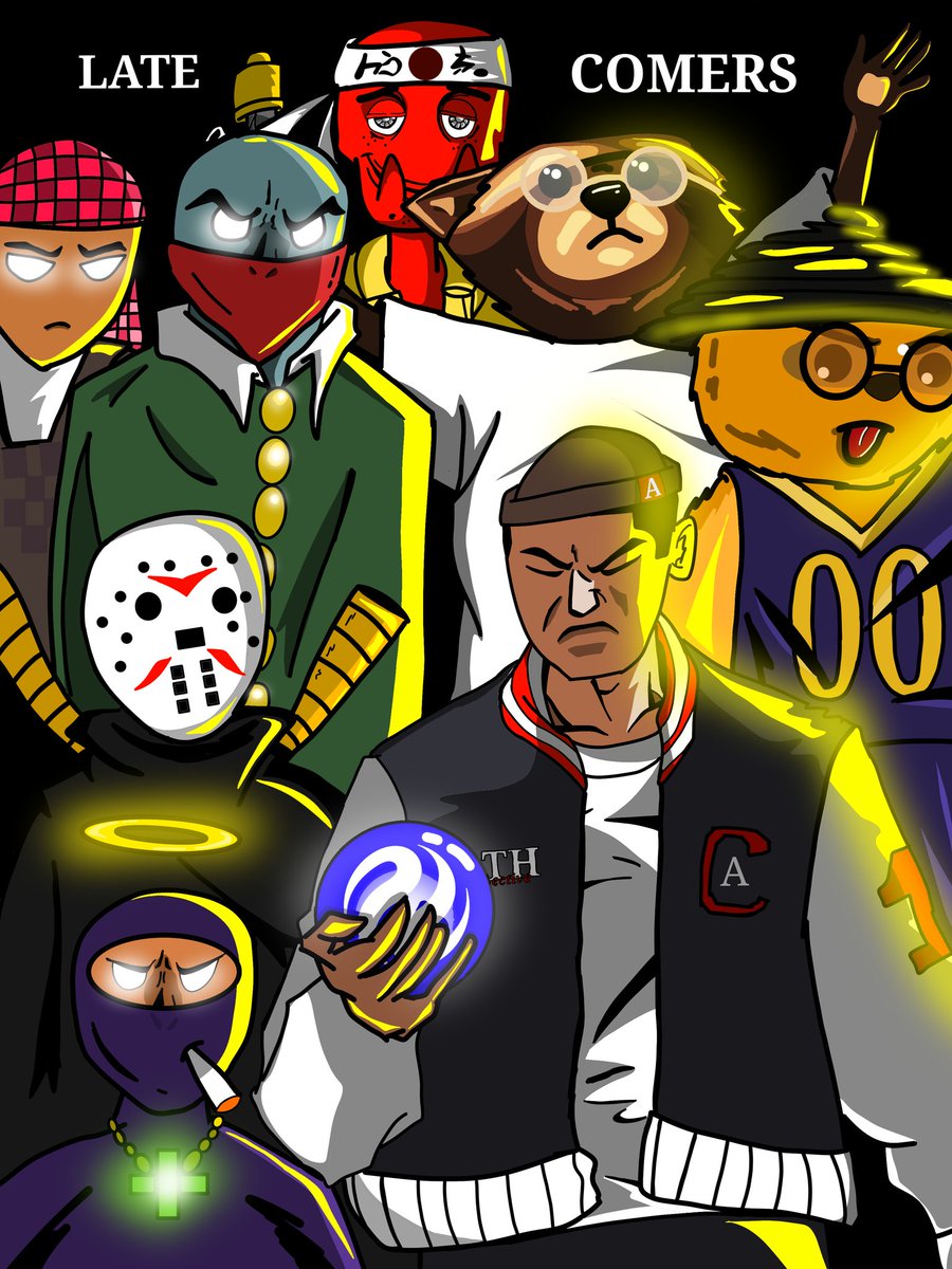RolandTA_'s tweet photo. They call us The Late Comers

@Anil87123 @gelukseii and @241_Tjay

But being late doesn't mean being absent.
It means arriving with experience, determination, and something worth remembering.

For this week's NFT Fan Art Challenge, I chose to pay tribute to one of my favorite collections on Injective through this original artwork.
Every line, color, and detail was created to capture the spirit of the collection while adding my own creative touch.
We may have arrived later than others, but we're here to create, contribute, and leave our mark on the Injective ecosystem.

Proudly representing The Late Comers. 🥷⚡