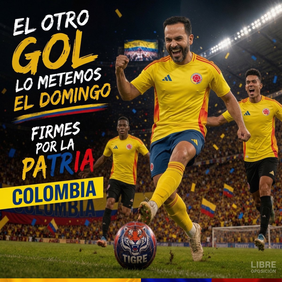 Libre_Oposicion's tweet photo. 🇨🇴| ¡FIRMES POR LA PATRIA! El otro gol lo metemos el domingo con la monumental derrota de Petro y Cepeda. https://t.co/VfB7kvpUVF