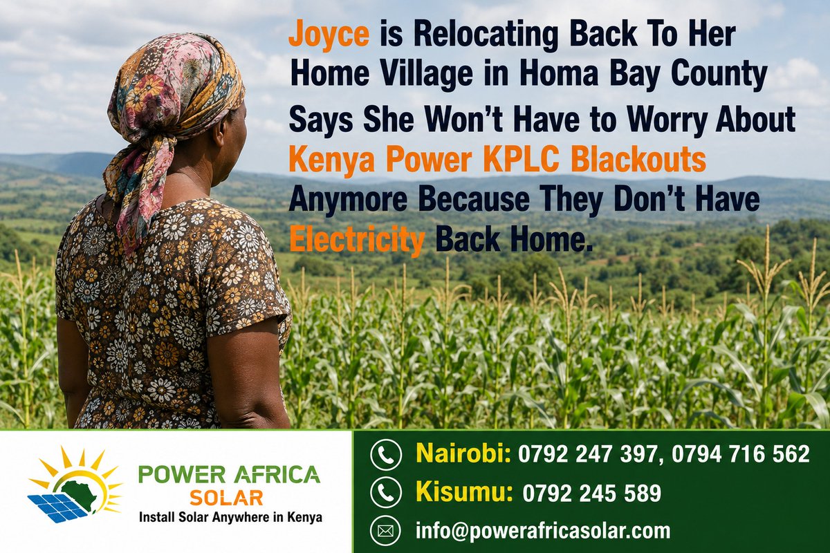 SharonByat's tweet photo. Joyce is Relocating Back To Her Home Village in Homa Bay County Says She Won't Have to Worry About #Kenya Power KPLC Blackouts Anymore Because They Don't Have Electricity Back Home. https://t.co/LMxQt3pnzs