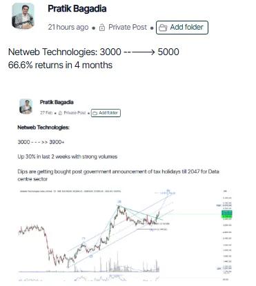 BoringShikha's tweet photo. Excellent technical call on Netweb on @sliceapp
70% returns in 4 months now
@pratikbagadia https://t.co/iuDpdnsNkp