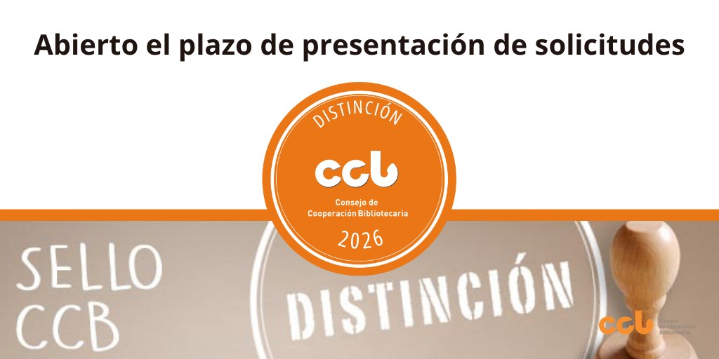 CCBiblio's tweet photo. Las inscripciones para participar en la convocatoria de la Distinción #SelloCCB 2026 están abiertas.
✅ 4 tipologías de #bibliotecas
✅ 6 premios para los proyectos más innovadores.
📝 Formulario de inscripción 👇
https://t.co/EYPMiJqquo https://t.co/RyGyu7v7Yp