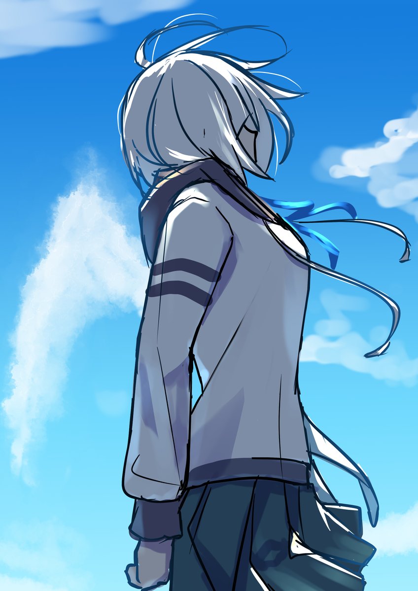 Fid_016sikabane's tweet photo. #ワンドロ
スカイ 
塗りメインでやってみようと思ったんです、死にました https://t.co/UfjshuRt1o