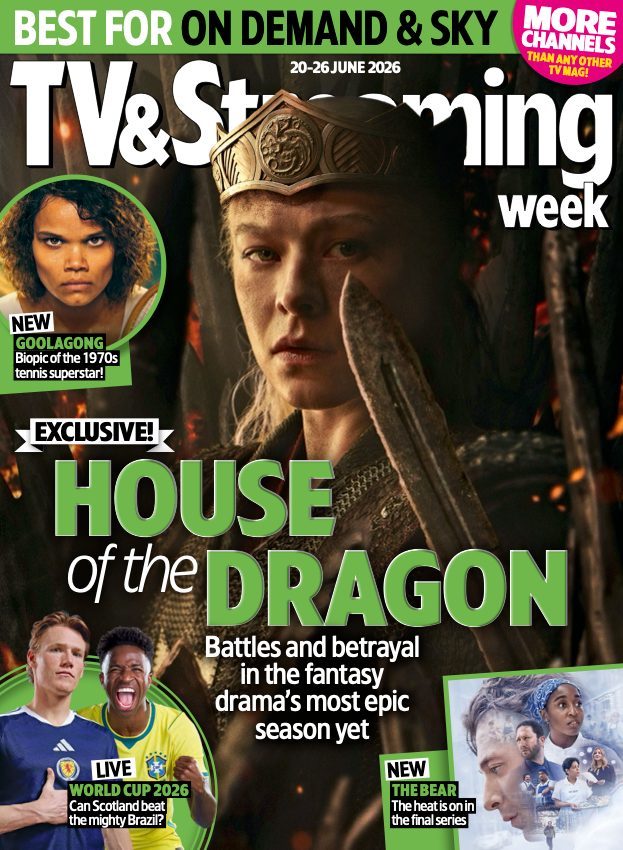 TVStreamingWeek's tweet photo. This week TV&Streaming Week readers can enjoy fab features on #HouseOfTheDragon S3, #ForTheRecord: An Incomplete History of Music hosted by Charlotte Ritchie, #WorldCup2026 #Goolagong #TheBear #TheAgency & more!
On sale now in print, and digitally from App Store, Zino and Kindle https://t.co/9kKMGx5OzL