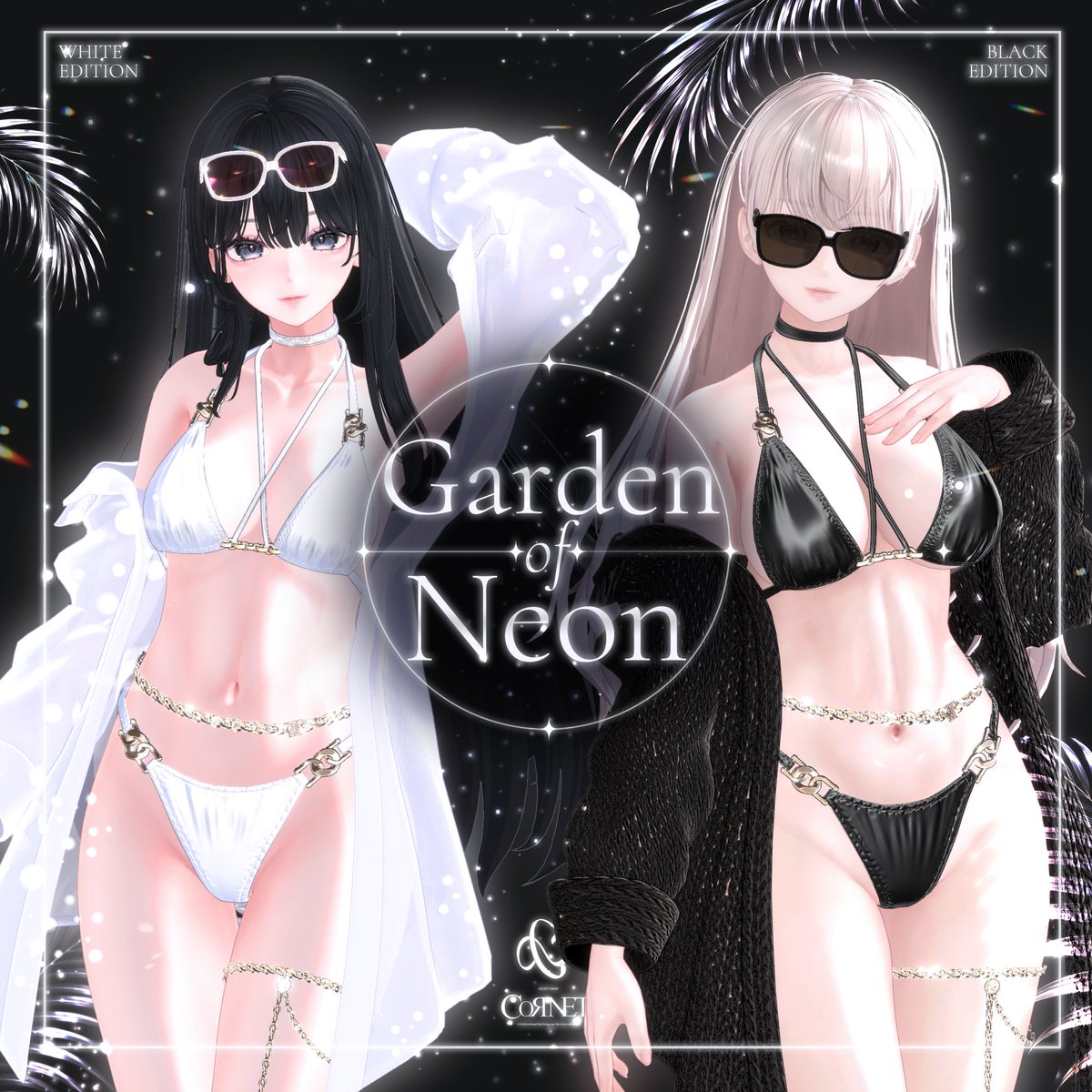 Cornet_vrc's tweet photo. ╋━━━━━━━
『𝑮𝒂𝒓𝒅𝒆𝒏 𝒐𝒇 𝑵𝒆𝒐𝒏』 
　　　━━━━━━━╋

◥◣新作水着をプレゼント◢◤

セレコルの2026年新作水着『𝑮𝒂𝒓𝒅𝒆𝒏 𝒐𝒇 𝑵𝒆𝒐𝒏』のフルパックを【３名様】にプレゼント✨

夏の気配がいよいよ濃くなるこの季節。 ラグジュアリーな水着を纏って、特別な夏を楽しみませんか？

☑︎ 応募方法
❶ #セレコル のアカウントをフォロー
❷ この投稿を𝑹𝑷
❸着せたいアバターをリプすると当選確率アップ🆙

🗓 応募締切
6月20日 17:00

▼対応済み
森羅、ルミナ、海咲、しゅあん、ラシューシャ、ミルティナ、セレスティア、しなの、愛莉

商品ページは準備中です
たくさんのご応募を、心よりお待ちしております。