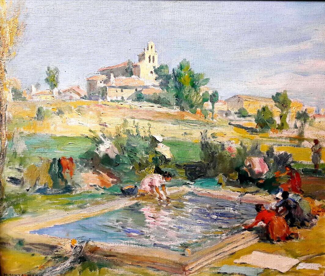 JoaqunRiveraCh1's tweet photo. Buenos días, madrugadores. 18 de junio de 1866, nace, en Burgos, Marceliano Santa María, quien pintó acontecimientos  históricos al más puro estilo romántico decimonónico, además de  escenas costumbristas, empleando un estilo impresionista. La Batalla de las Navas, con Sancho VII el Fuerte, rompiendo el perímetro defensivo del Califa. El Cid sobre Babieca camino del destierro, o, mujeres lavando en una alberca, son algunas de sus obras.