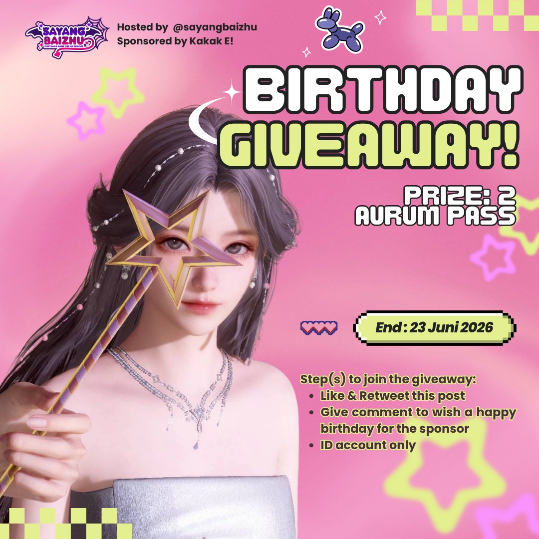 sayangbaizhu's tweet photo. ♡ love and deepspace giveaway ♡
hosted by cici! @sayangbaizhu
sponsored by kakak E!

🏆 prizes: 2 aurum pass for 2 winners (1 each)

rules:
⤷ like + retweet this post (please do both)
⤷ comment birthday wish for kakak sponsor 
⤷ no GA hunter account

📆 end: 23 june 2026