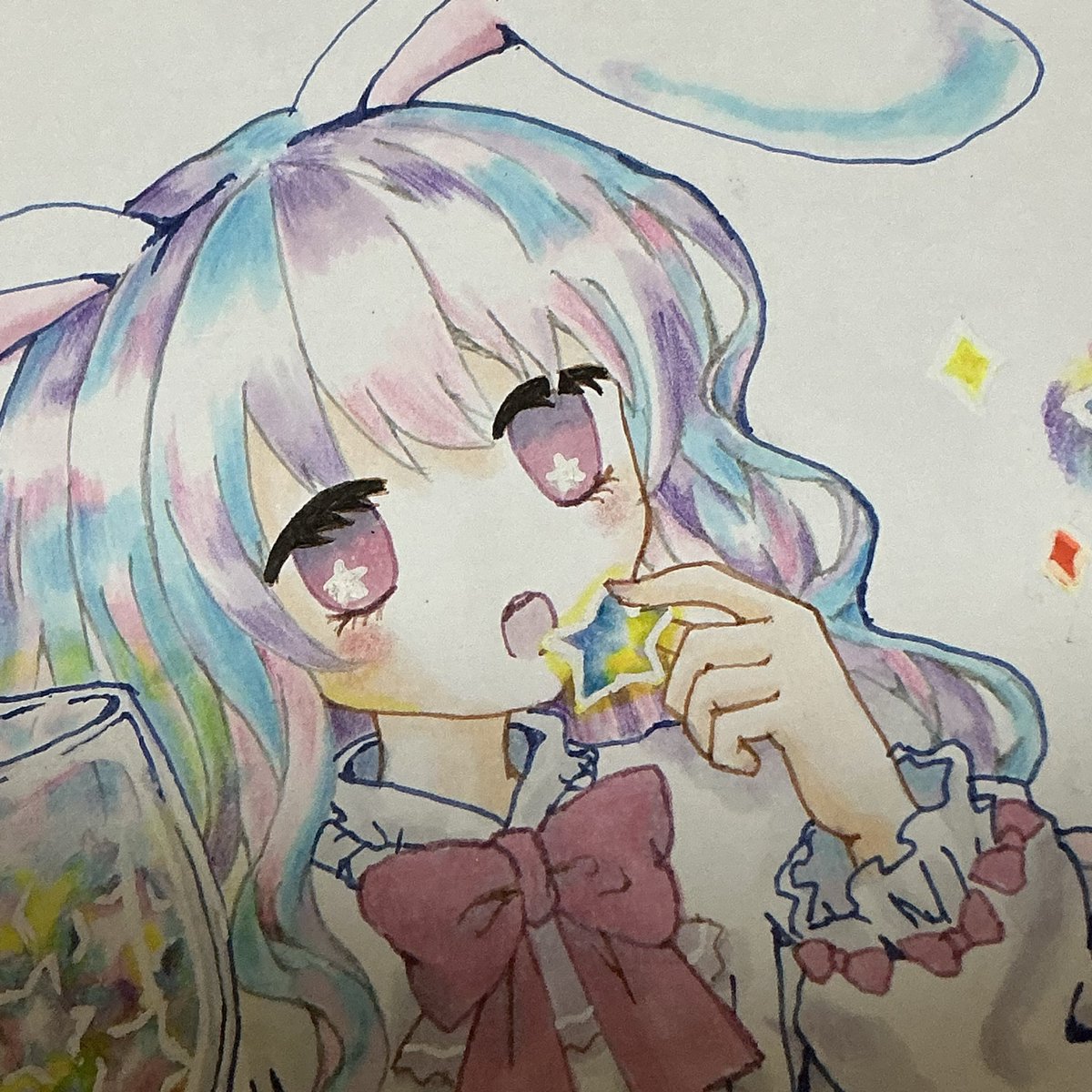 lexotan25t's tweet photo. コピックアワード2026に応募した作品が公開されました🖤

タイトルは「ぜんぶ違う味」

普段は透明水彩を中心に描いていますが、この作品はコピックをメインに描きました。

もし好きだと思っていただけたら、応援していただけると嬉しいです⭐️
https://t.co/CScsoEVjPq https://t.co/7AzCCTg3PL