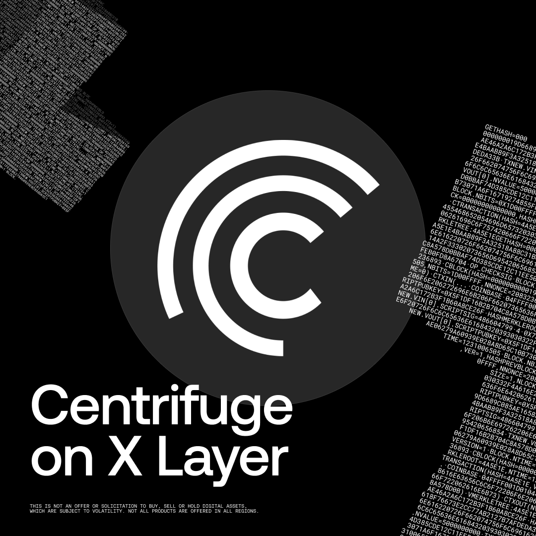 XLayerOfficial's tweet photo. Tokenized US Treasuries and AAA CLOs are coming to X Layer.

@centrifuge will deploy $deJTRSY and $deJAAA, giving onchain exposure to government debt and institutional credit, with yield accrued directly into the token's value over time. https://t.co/5JbNDSt6IB