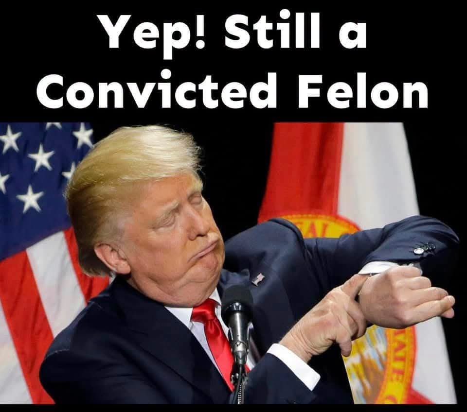 Gianl1974's tweet photo. No matter where he goes, he is still a convicted felon. https://t.co/n7sqsvz0iN