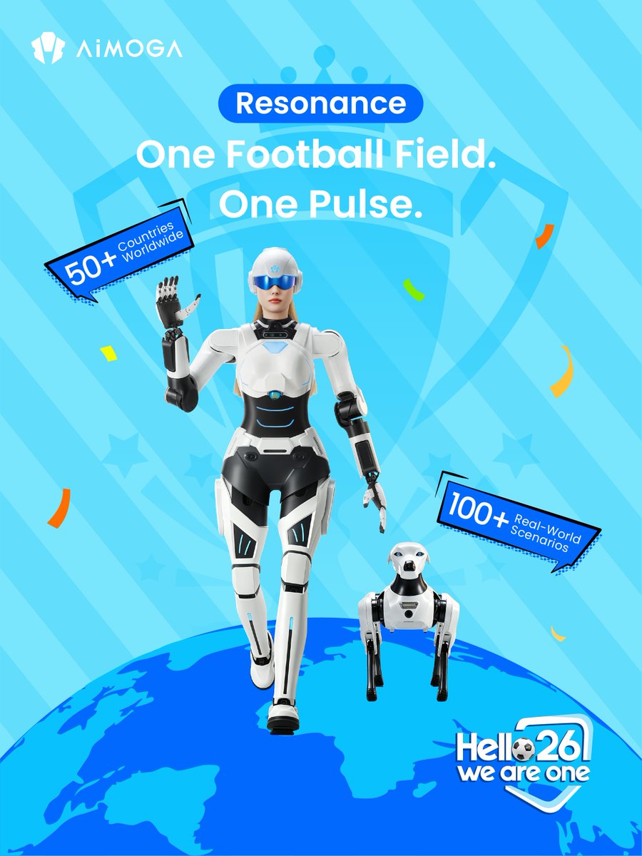 AiMOGA_Robotics's tweet photo. One Football Field. One Pulse.
#AiMOGA #AiMOGARobotics #hello26weareone https://t.co/sFAXP4lYbn