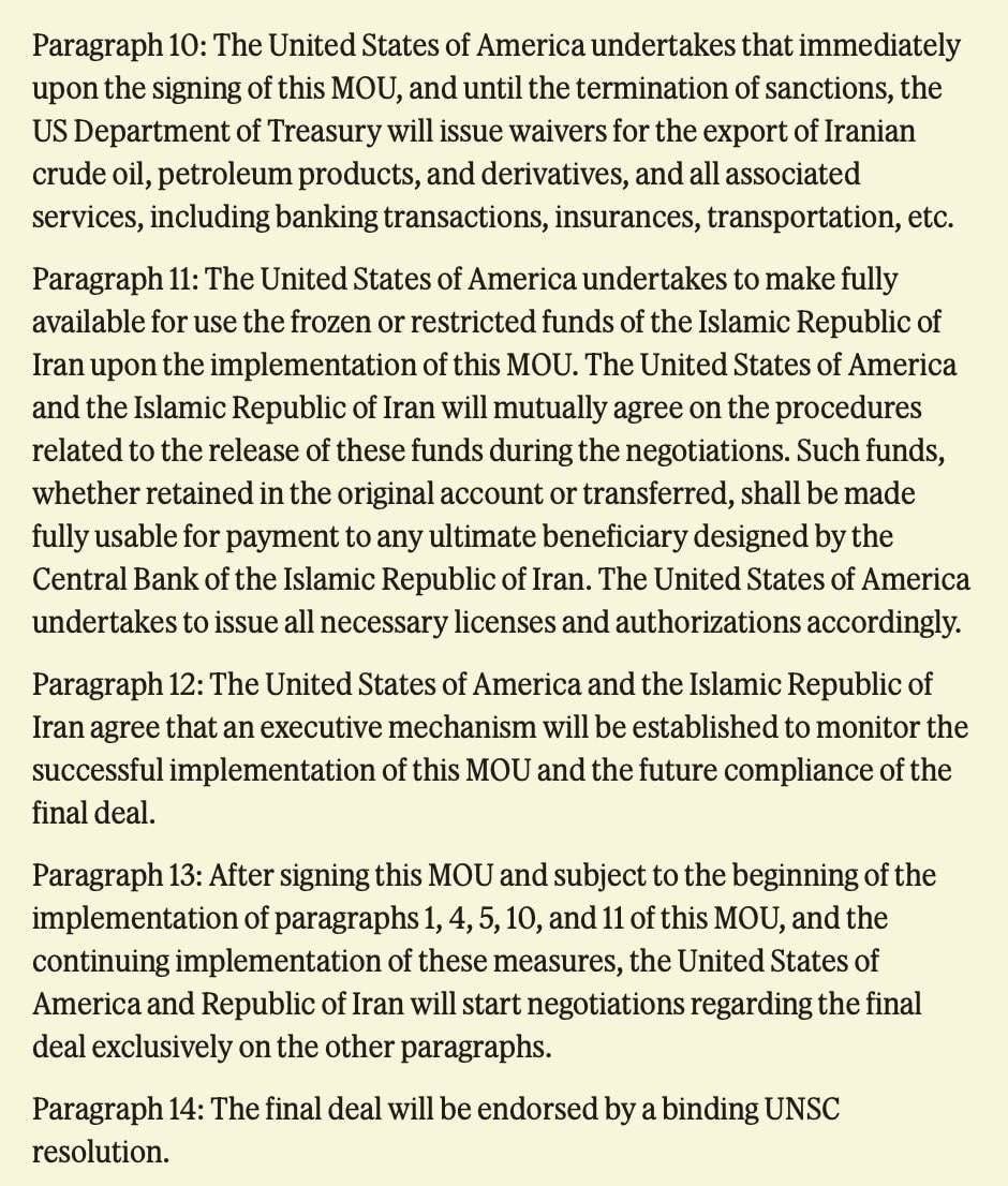 helen_maga99's tweet photo. 🇺🇸🇮🇷 白宫发布了谅解备忘录的全文 https://t.co/RCtfnoGyIC