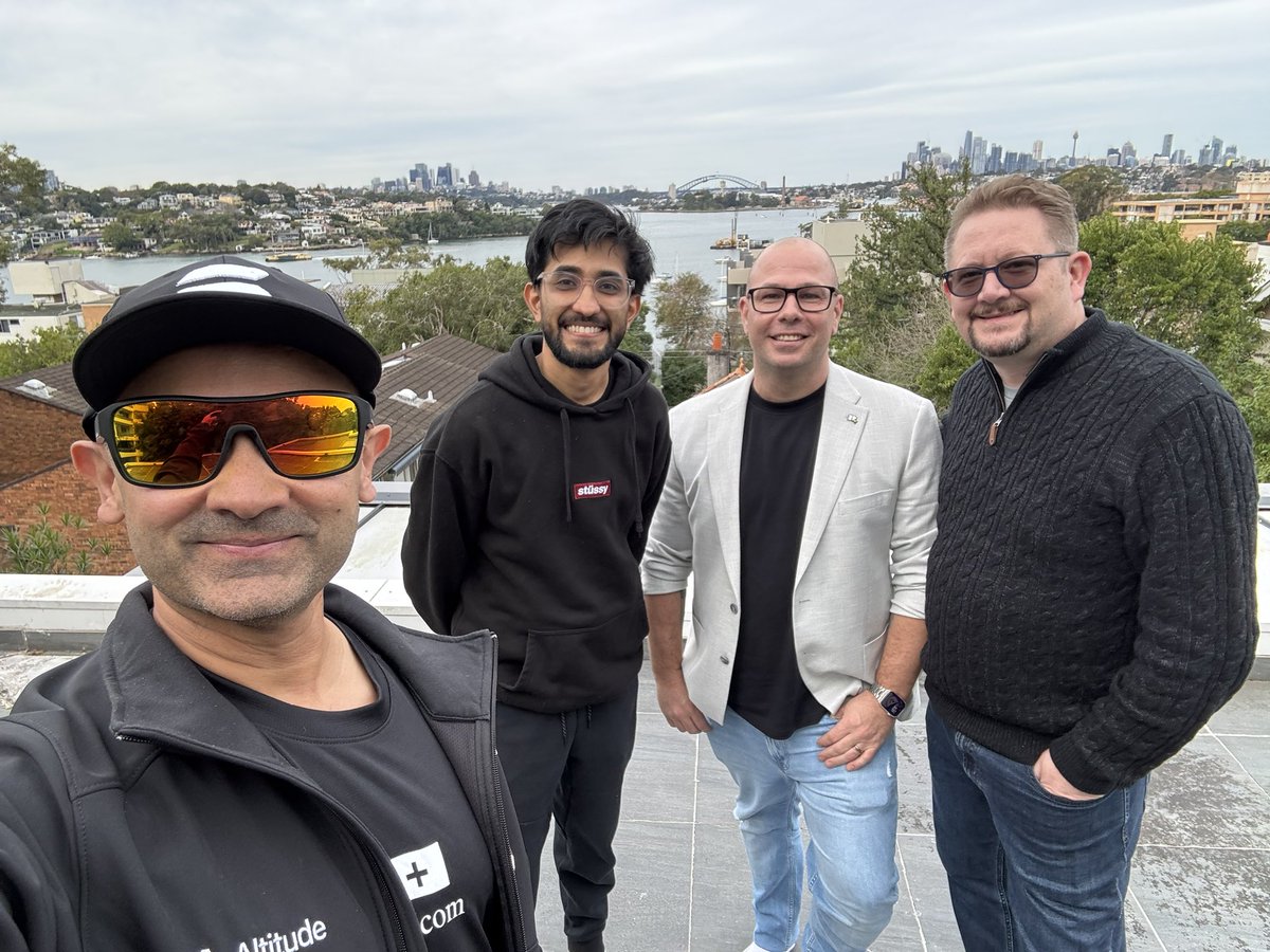 metasal's tweet photo. sydney is full of legends and today we met another super legend who is bullish on down under.

the man the myth @lifeoftheshat from @_Arrayah who is bringing the magic of hacker homes around australia

he knows why just like @balajis at @ns 

and he is working on how 

big respect to the big brain doing big things for the community down here.