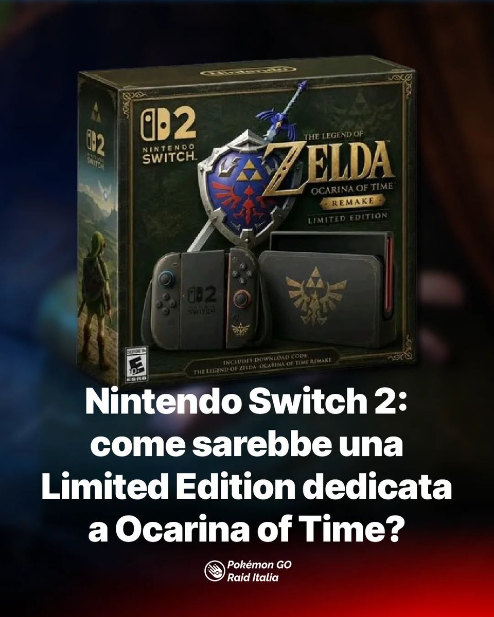 PokemonGoRaidIt's tweet photo. Nintendo Switch 2: come sarebbe una Limited Edition dedicata a The Legend of Zelda: Ocarina of Time? https://t.co/YPXe7oqKEx https://t.co/NSA6UQec6e