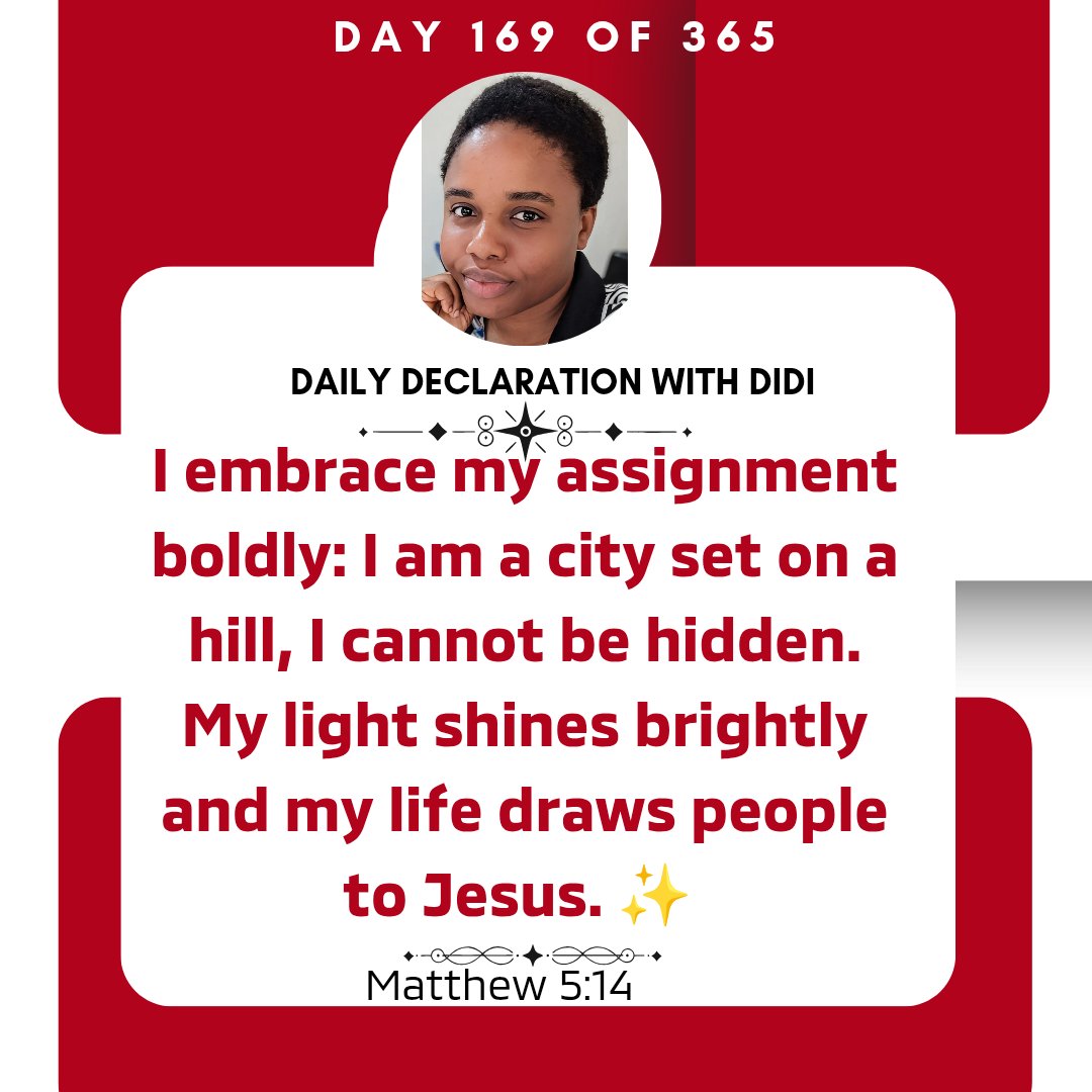edidiongotong01's tweet photo. Amen and Amen! πβ¨
I am a walking testimony!
I carry the glory of God everywhere I go, and His favor speaks for me daily. π
The goodness of the Lord is evident in my life, and my testimony will bring glory to His name.
Hallelujah!π₯πβ€οΈ
#Didi #Jesusbaby #DailyDeclaration https://t.co/bzKFLb8uNv