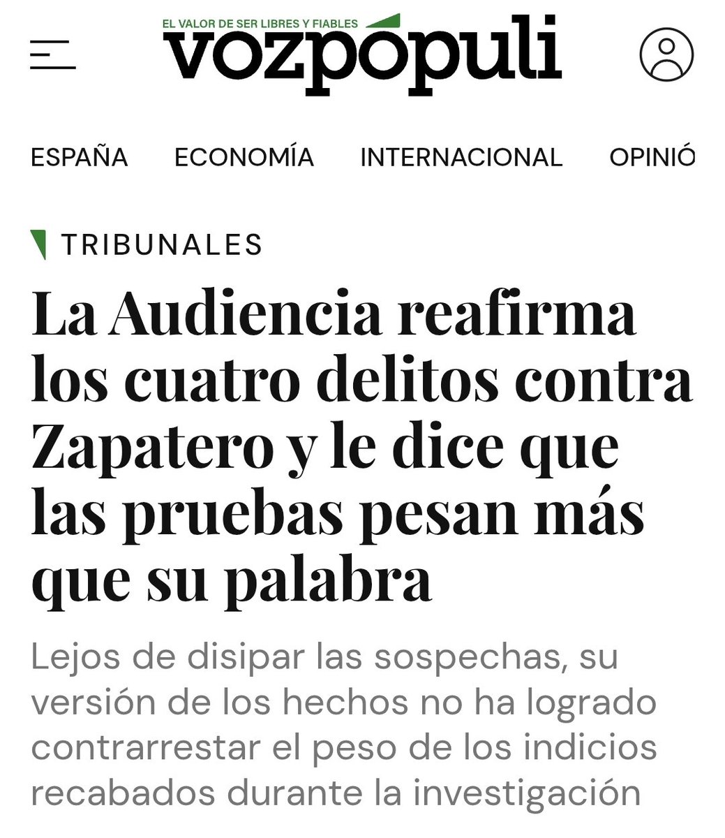 criaturina's tweet photo. ZP ANTE EL JUEZ

‼️‼️ La Audiencia reafirma los cuatro delitos contra Zapatero y le dice que las pruebas pesan más que su palabra.

El juez mantiene intactas las acusaciones que pesan sobre él. 

 https://t.co/3C0JjwA696 https://t.co/L5ltSaieEK