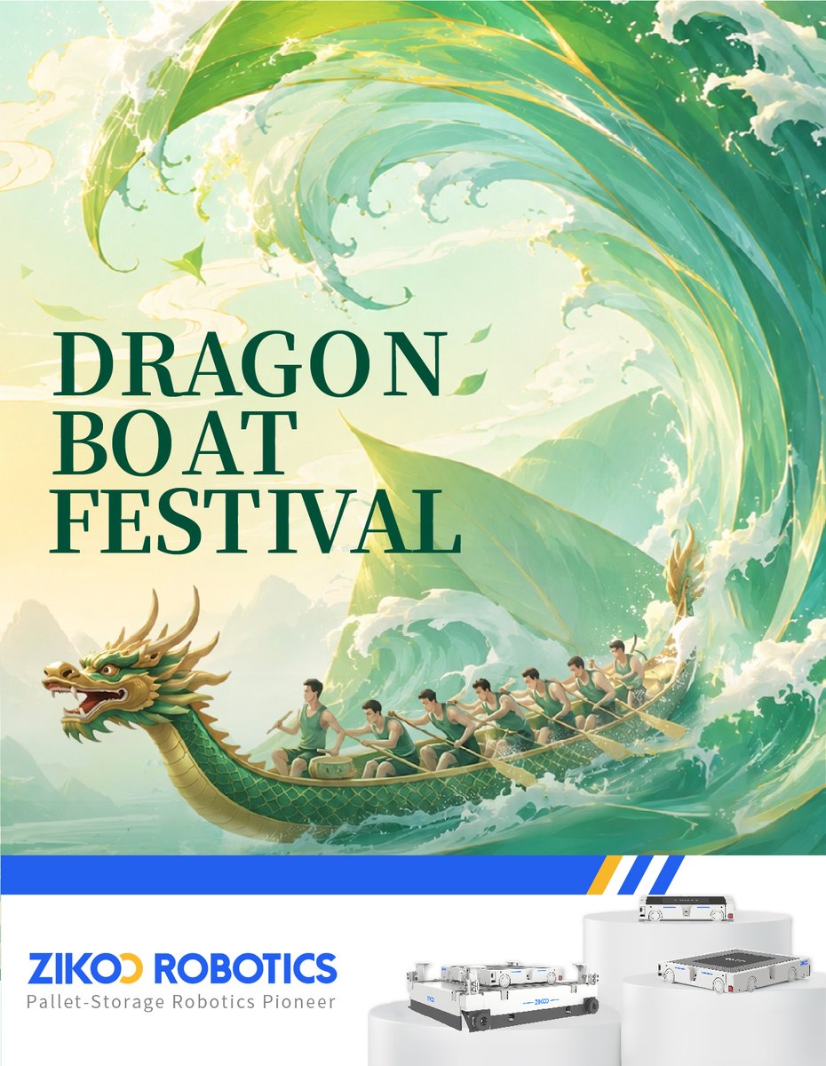 Zikoo_Robotics's tweet photo. ๐ท Paddle Forward. Move Faster.
Just like a dragon boat racing toward the finish line, innovation is all about teamwork, speed, and momentum.
Happy Dragon Boat Festival from the ZIKOO team! ๐ท
#intralogistics #robotics #shuttle #storage #rack #ASRS #crane #4wayshuttle https://t.co/tRptkonP5S