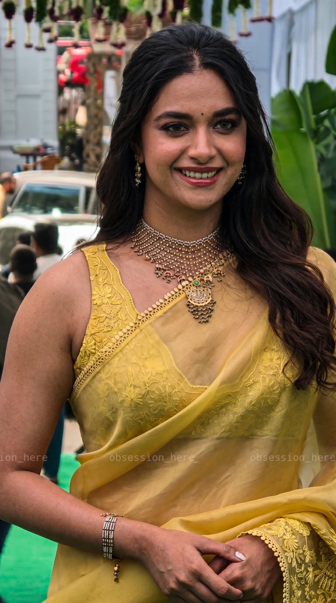 ric_the_one's tweet photo. Keerthy Suresh 2.0 😍 

Her sleeveless arms 🥵 post marriage glow https://t.co/GqUvLIDZ49