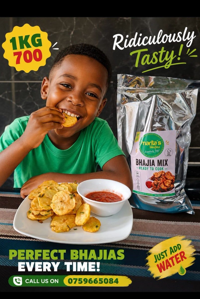 maritasbhajias's tweet photo. With Marita's Bhajias Mix, Make our restaurant-quality bhajias at home

 Just Add Water
Perfect for Bhajias, Chicken Wings, Fish, Shrimp &amp; Calamari
 No complicated recipes
📞 Order today: +254 759 665 084