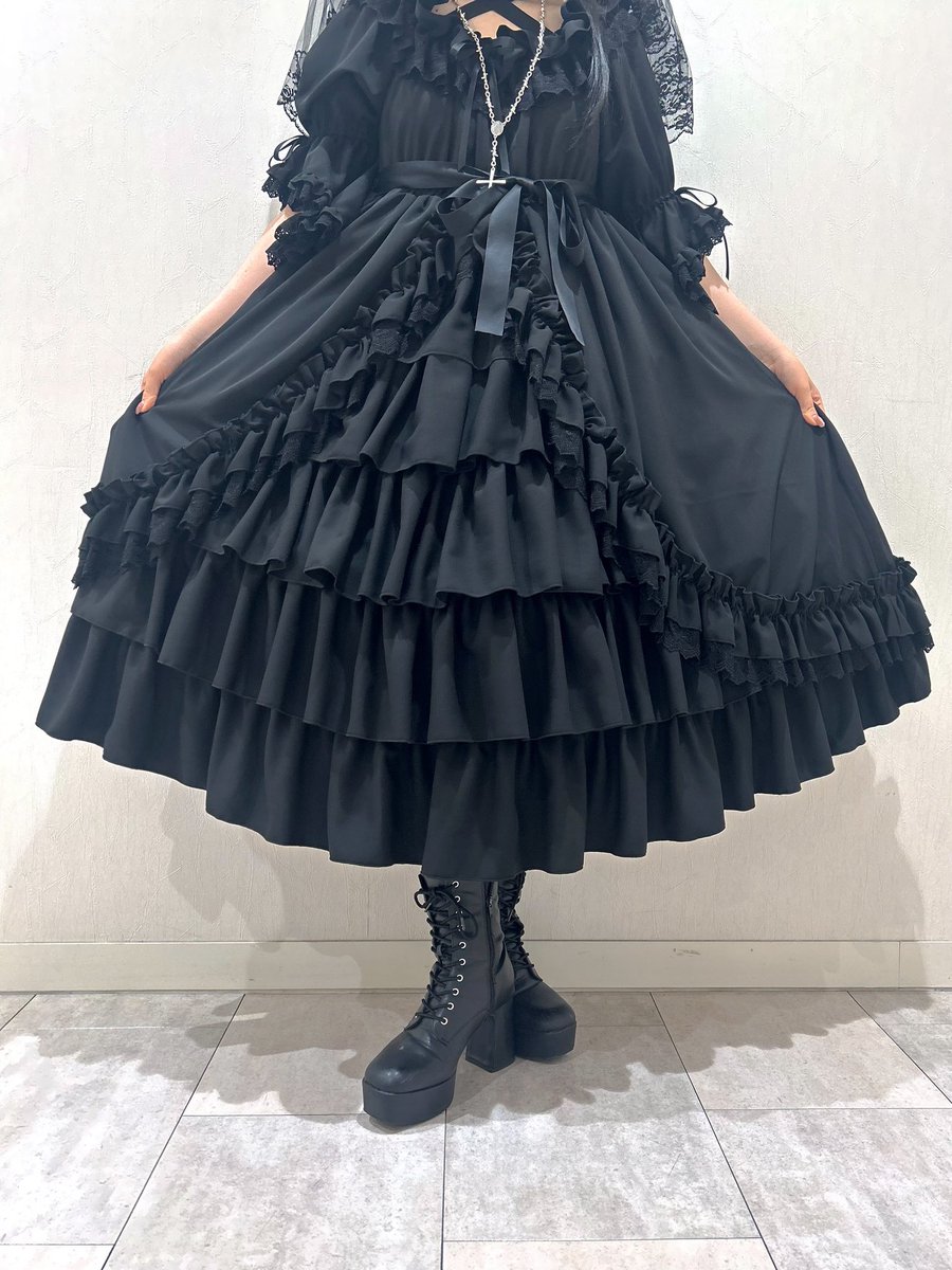 🌹スタッフ着用🌹 【ATELIER PIERROT】 Nocturne Noir Dress ブラック