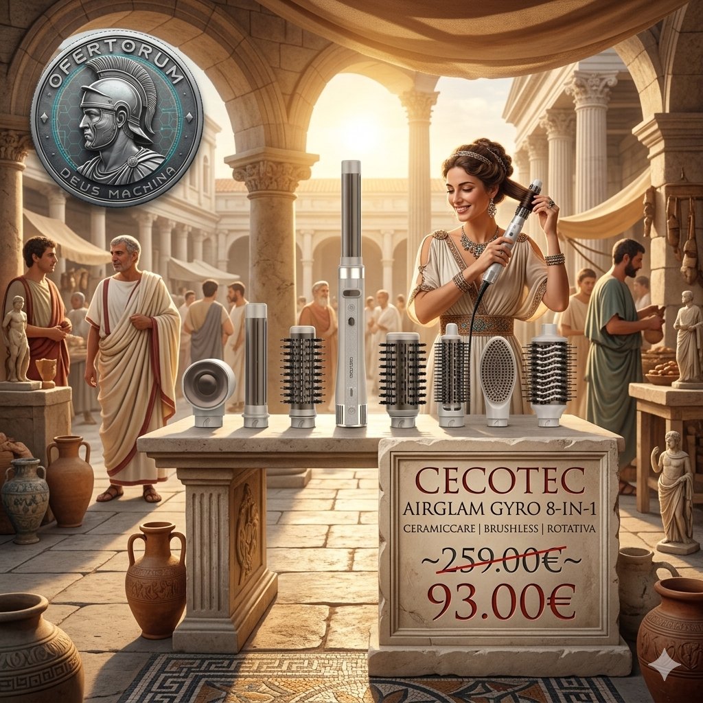 ofertorumweb's tweet photo. 🏛️¡MELENA DE DIOSA!🏛️
¡Ave!✋Arrasa con el moldeador Cecotec AirGlam Gyro 8 en 1 con motor brushless y función rotativa.
✨Seca, alisa y riza con aire cuidando tu cabello.
❌Antes: 259,00€
🔥HOY: 93,00€
🔗https://t.co/nXv1btdpsv
#Ofertorum #Cecotec #Belleza #Chollo https://t.co/gefo3BdZ4q