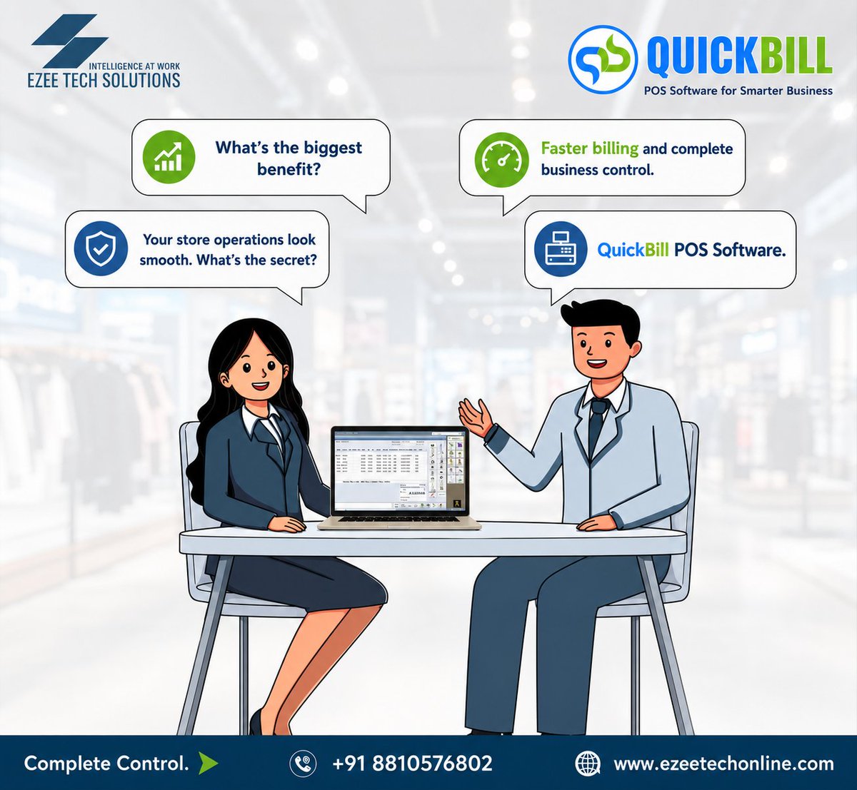 ezeetechonline1's tweet photo. Your store operations look smooth. What's the secret?
QuickBill POS Software.
+91 8810576802
#QuickBill #possoftware #billingsoftware #RetailSoftware #RetailBusiness #InventoryManagement #StoreManagement
QuickBill
All india|Manufacturer|Wholesaler|Suppliers|Retailer| https://t.co/ClbBwrmsdk