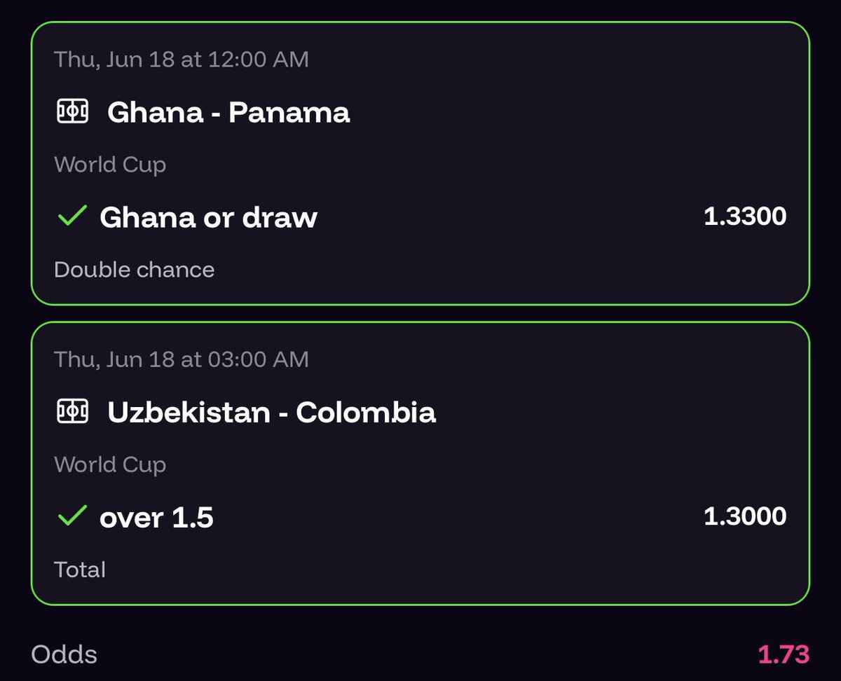 CityLockss's tweet photo. World Cup double flys in 💥🏆
1.72 ✅💰

-
#FIFAWorldCup #Gambling𝕏 https://t.co/bAht6O6K9g