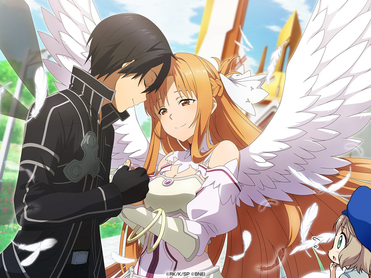 sao_gameinfo's tweet photo. 心強い仲間たちの協力もあり、キリトさんの意識は回復し、ガブリエルさんとの戦いに勝利しました！

しかし、キリトさんとアスナさんは限界加速フェーズ開始までにログアウトが出来ず《リアルワールド》で10分の間、《アンダーワールド》内で200年もの時を過ごすことになりました。（テリア） https://t.co/5OIWVD10Pi