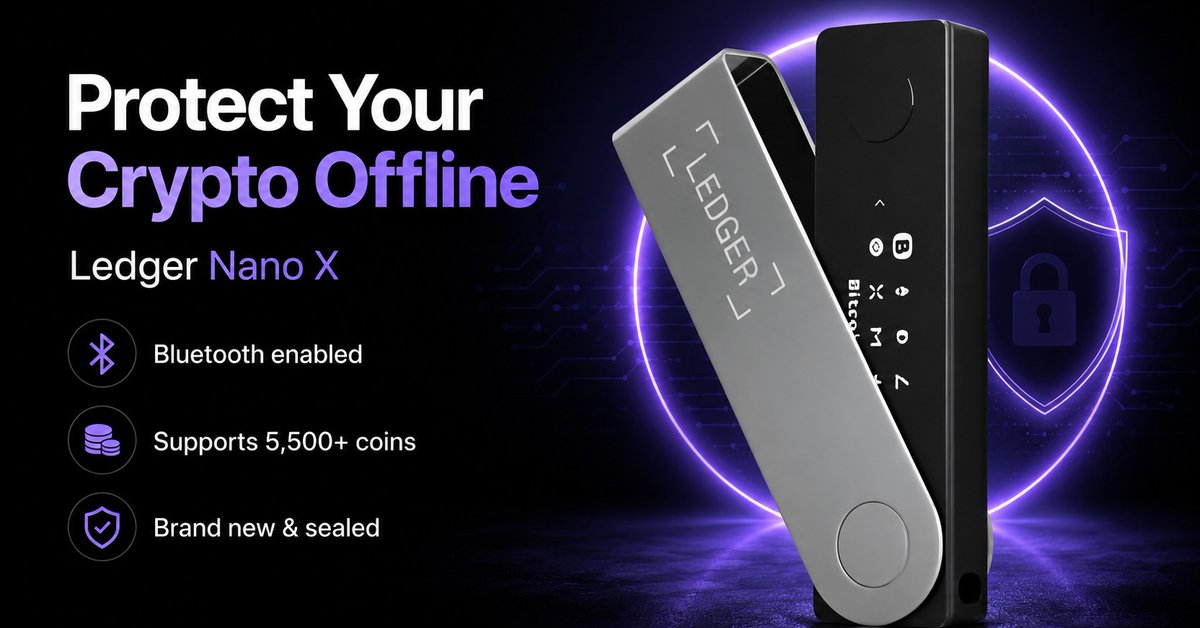 elena_Ledger's tweet photo. Still storing crypto on an exchange?
Take control with Ledger Nano X — a trusted hardware wallet for offline protection.
See details here.