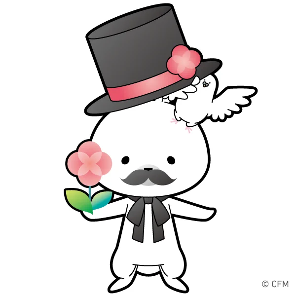 今日は父の日!ありがとうをこめて、ラビット・パパネにプレゼントのお花うさパパネやっぱり帽子から鳩出したうさね