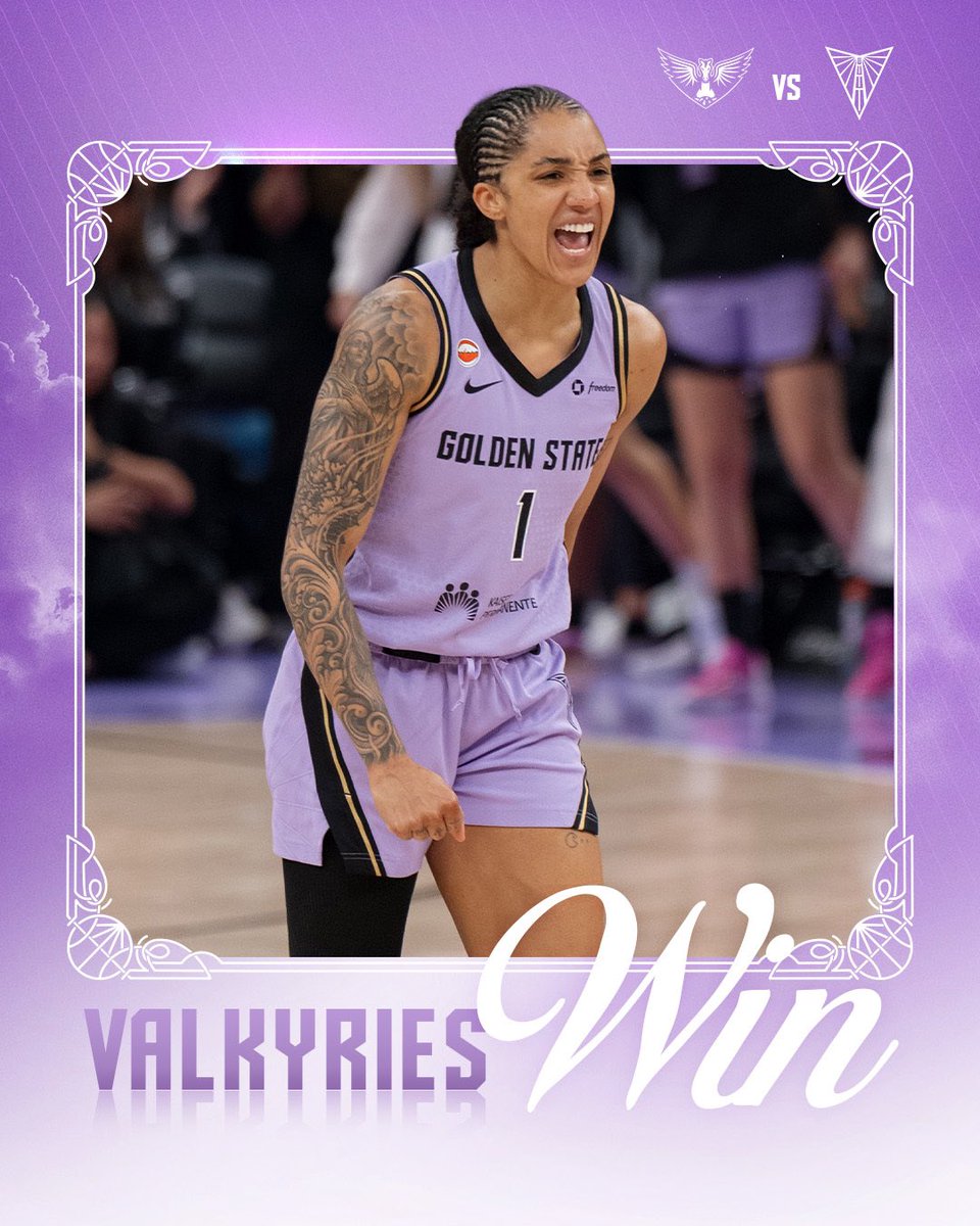 Remy_Jac's tweet photo. 😤🇫🇷⚔️💜 GABBY WILLIAMS #GoVALKS

Victoire des Golden State Valkyries face aux Dallas Wings de Paige Bueckers, avec une nouvelle fois @gabbywilliams15 en PATRONNE !

2️⃣5️⃣pts 3️⃣reb 4️⃣ast 1️⃣stl à +25 de +/-

Janelle Salaün également en 20min :
1️⃣2️⃣pts 4️⃣reb 1️⃣ast

#Ballhalla #WNBA https://t.co/BN9OLWzCK4