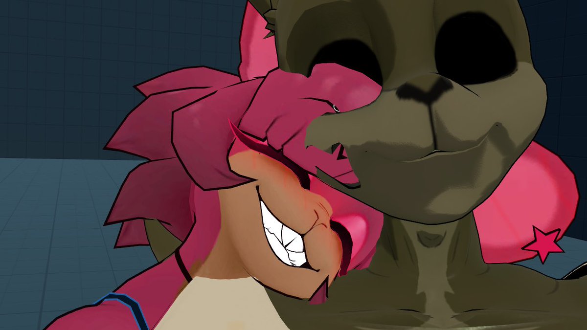Raven_Hot_Bun's tweet photo. Aweee~ look at the two love birds kissing~! <33 
#VRChat #VRChatPhotography https://t.co/5MN7Mqoe16