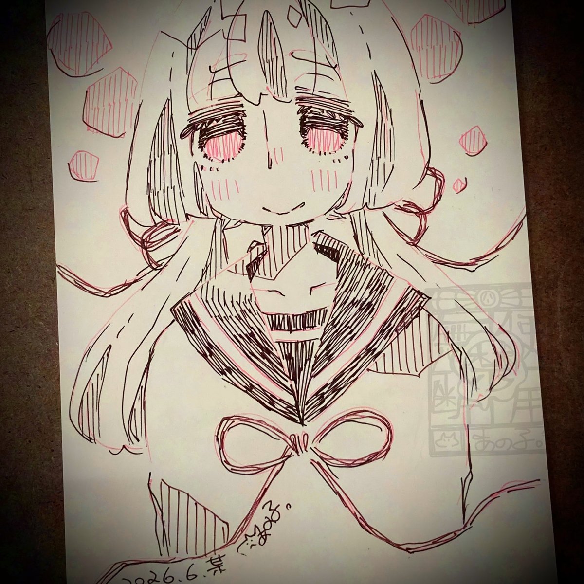 6月の新作の中に、虫干し中に気まぐれに描いてたボールペン画も追加し