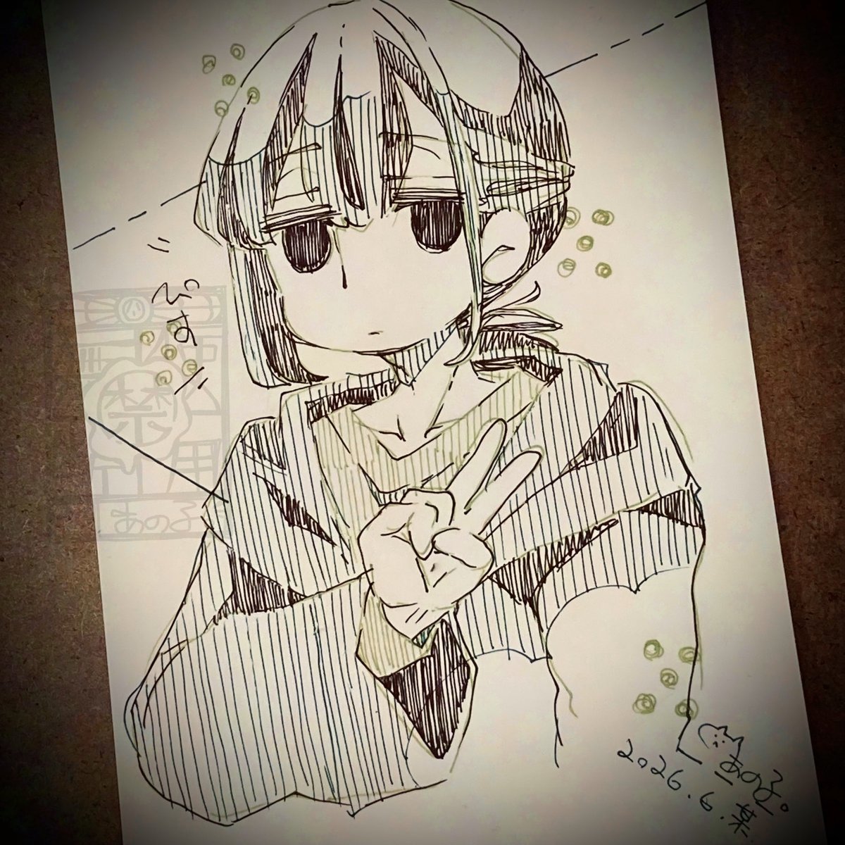 6月の新作の中に、虫干し中に気まぐれに描いてたボールペン画も追加し