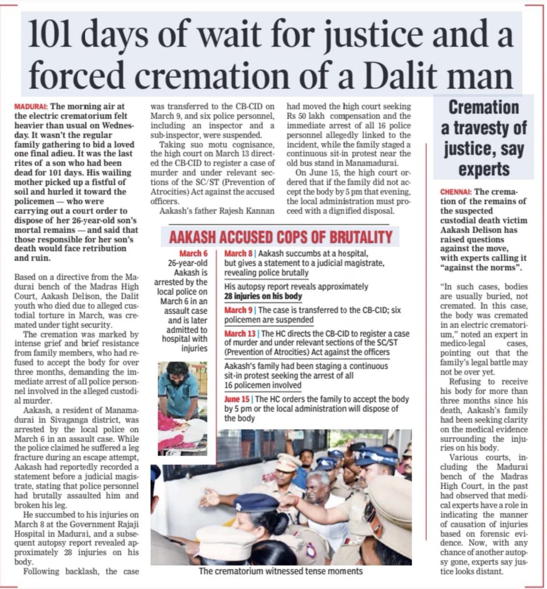 ShalinSpeaks's tweet photo. Last month when I spoke to Akash's father Mr.Kannan ,I assured him that TVK government will definitely arrest the police involved and I have confidence in @CMOTamilnadu .

He was very much confident that Vijay will do the right thing and stand by justice.

And last few weeks I tried very hard to get Vijay to meet the parents, but a lot of things conspired in between and there was a certain demand from a coalition party minister to drop the idea of doing anything against the police and the previous DMK government.

I came to know about this through Akash's relative. 

I will never ever forget this betrayal by the TVK government. 

Will never!
