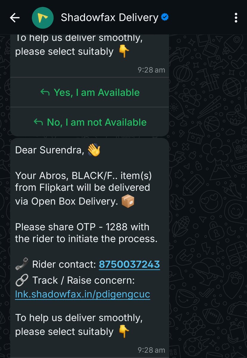 SurendraAyodhya's tweet photo. @shadowfax_in 
I have not received my fair order I sent the parcel back to my home through open box delivery but it is showing as delivered Since there was a damaged product inside the box, I did not share the OTP. Please clarify my order. https://t.co/dcyeH7qDtS