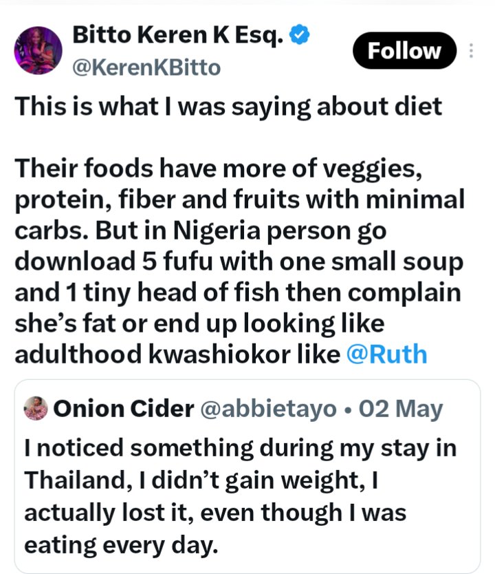 Zainab_Folasade's tweet photo. Stop sucking in your tummy, one would think you have a banging body the way you body shame people unprovoked here.

Why's your tummy still big with all the exercise you've been doing? And you are not even pregnant yet o. 🤡 https://t.co/VpZUFXaAf2