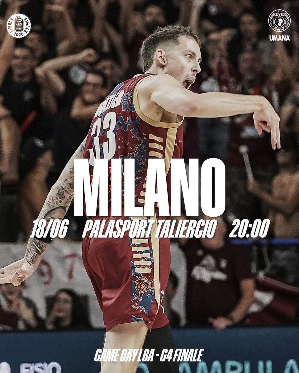 REYER1872's tweet photo. Siamo pronti a trasformare il Taliercio in una bolgia?🔥

📍Taliercio
⏰ 20:00
📺 LBATV, Sky Sport, Cielo, Rai Radio 1 https://t.co/kzqyGt3ilg
