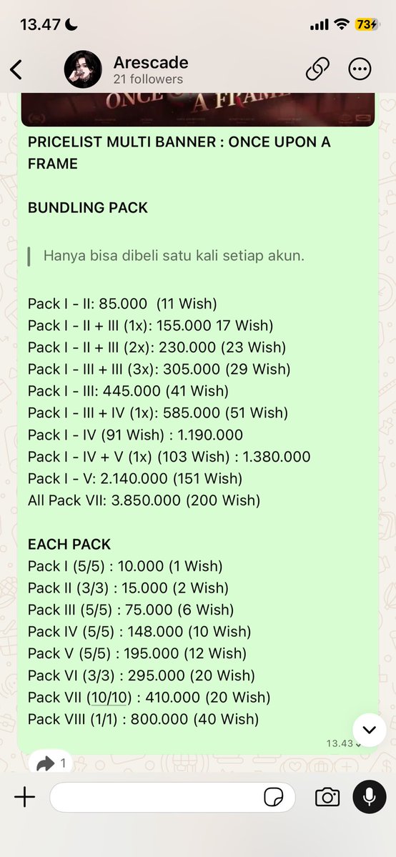 nlohen's tweet photo. PRICELIST MULTI BANNER : ONCE UPON A FRAME

#zonauang #warunglads #warunggame https://t.co/OittkUPPlS