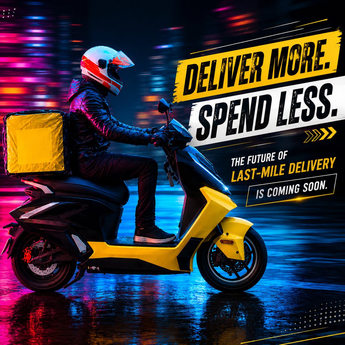 InverexGO's tweet photo. DELIVER MORE.
SPEND LESS.

The future of Last-Mile Delivery is
Coming Soon!

#InverexGO #ElectricMobility #NewLaunch #StayTuned #ElectricRide #InnovationOnTheMove https://t.co/4tFJR5nDFe