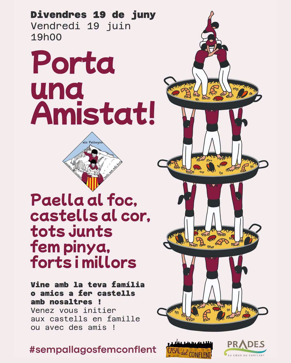 Cat_Nord's tweet photo. Castellers al Conflent https://t.co/988mc8kiv8