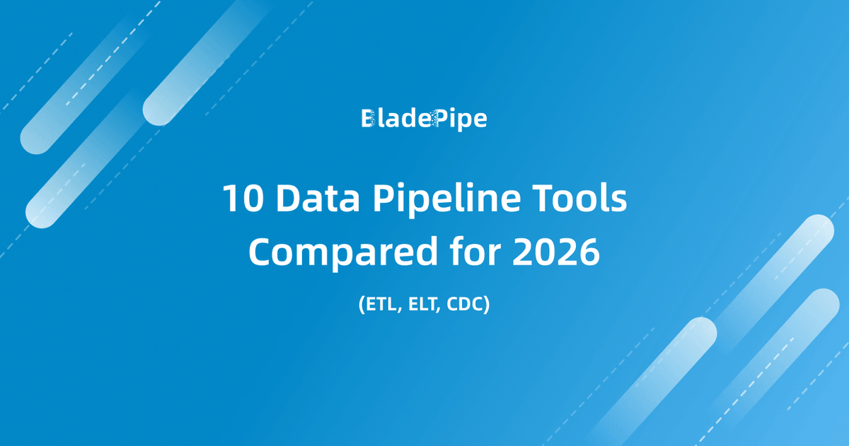 BladePipe's tweet photo. It’s mid-2026, and many teams are rethinking their data stack.

We compared 10 popular data pipeline tools. 

The goal is not to find the best tool in general.
It is to find the tool that fits your team, your architecture, and your operational capacity.

👉 https://t.co/Zm2x2LQjT1 

#dataintegration #dataengineering #etl #cdc