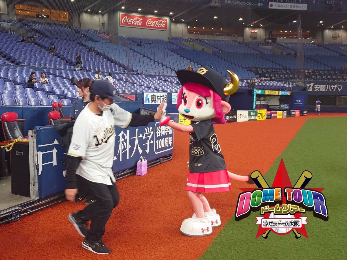 Kyocera_Dome_'s tweet photo. ／
ペナントレースが再開！✨
明日6/19(金)は #試合終了後ツアー 開催！
＼

⚾キャッチボールDAY
🍙🍓バファローブル＆ベルお出迎え

試合後の熱気の残るグラウンドに入れちゃう！
記念撮影もぜひ楽しんでくださいね📸✨

▼チケットは当日販売のみ
https://t.co/JZCkHJQ8rJ

#Bs2026 https://t.co/7LQqn7sfJY